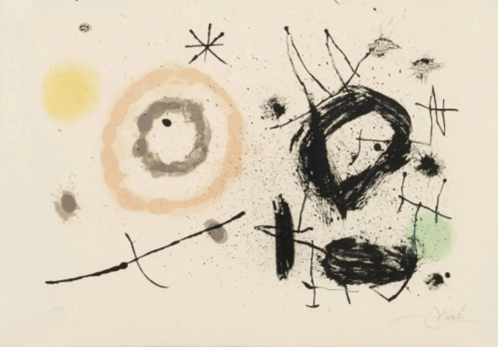 石版画 Miró - Untitled (from the Bouquet de rêves pour Neila portfolio)