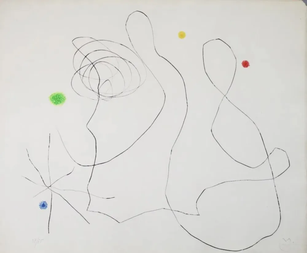 蚀刻飞尘法 Miró - Untitled X (from Flux de l'Aimant)