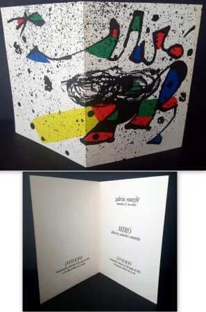 石版画 Miró - Vernissage Miró Dibuixos, Gouaches, Monotips Galeria Maeght 