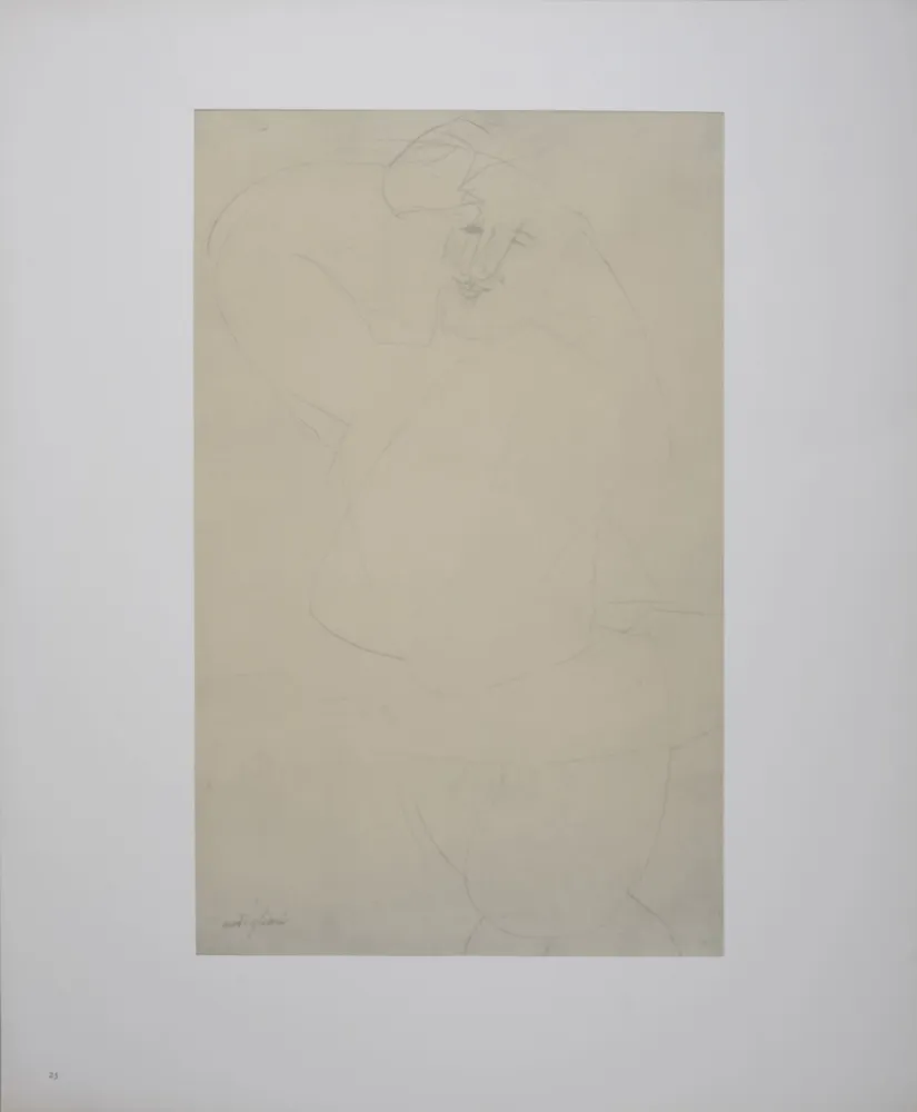 石版画 Modigliani - Figure of Man Dancing