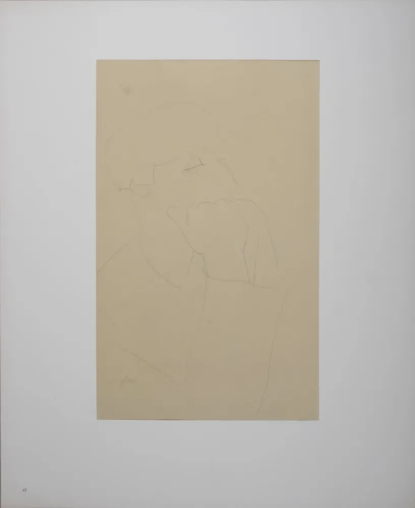 石版画 Modigliani - Portrait of Mme Renée Kisling