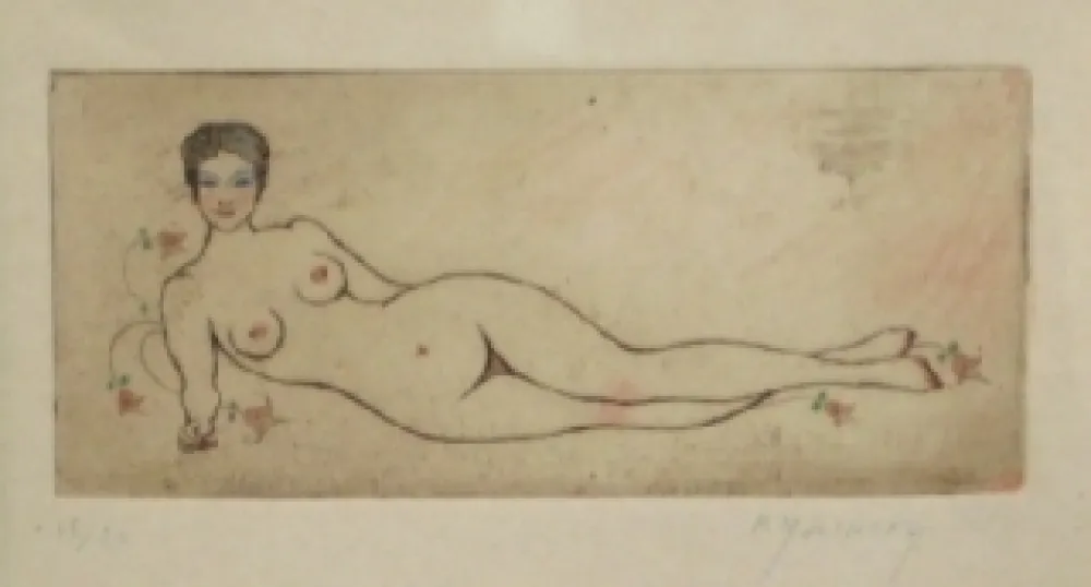 蚀刻飞尘法 Molinier - Nu allongé