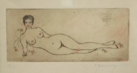 蚀刻飞尘法 Molinier - Nu allongé