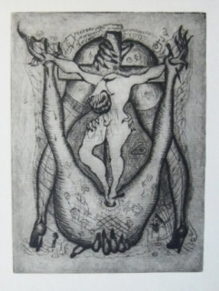 蚀刻版画 Molinier - Sans titre