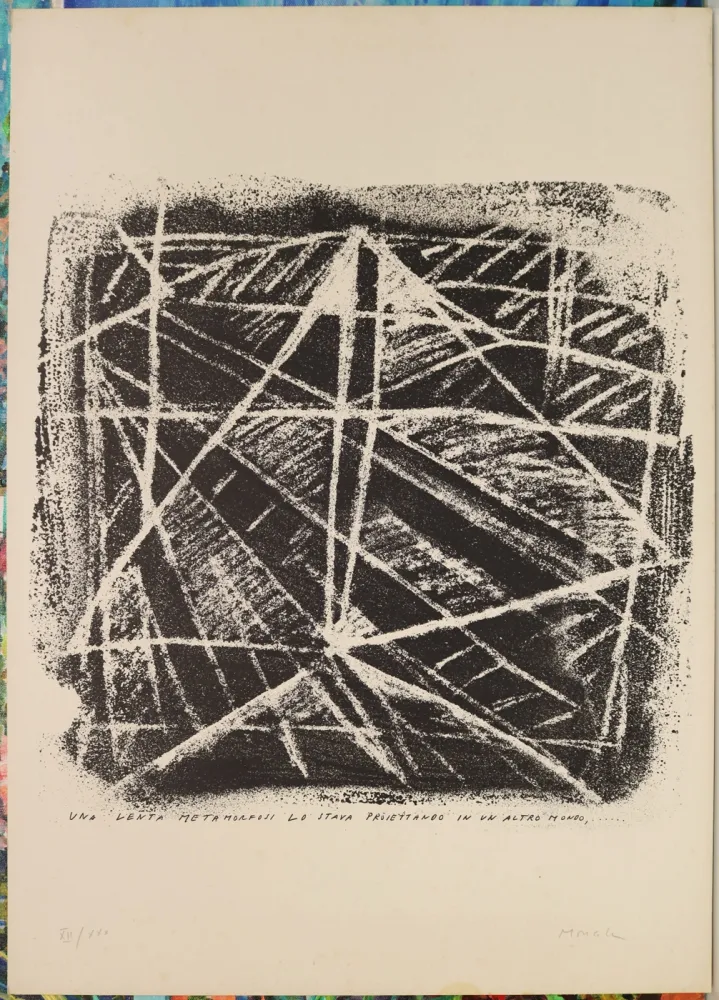 石版画 Moncada - Una lenta metamorfosi lo stava proiettando in un altro mondo