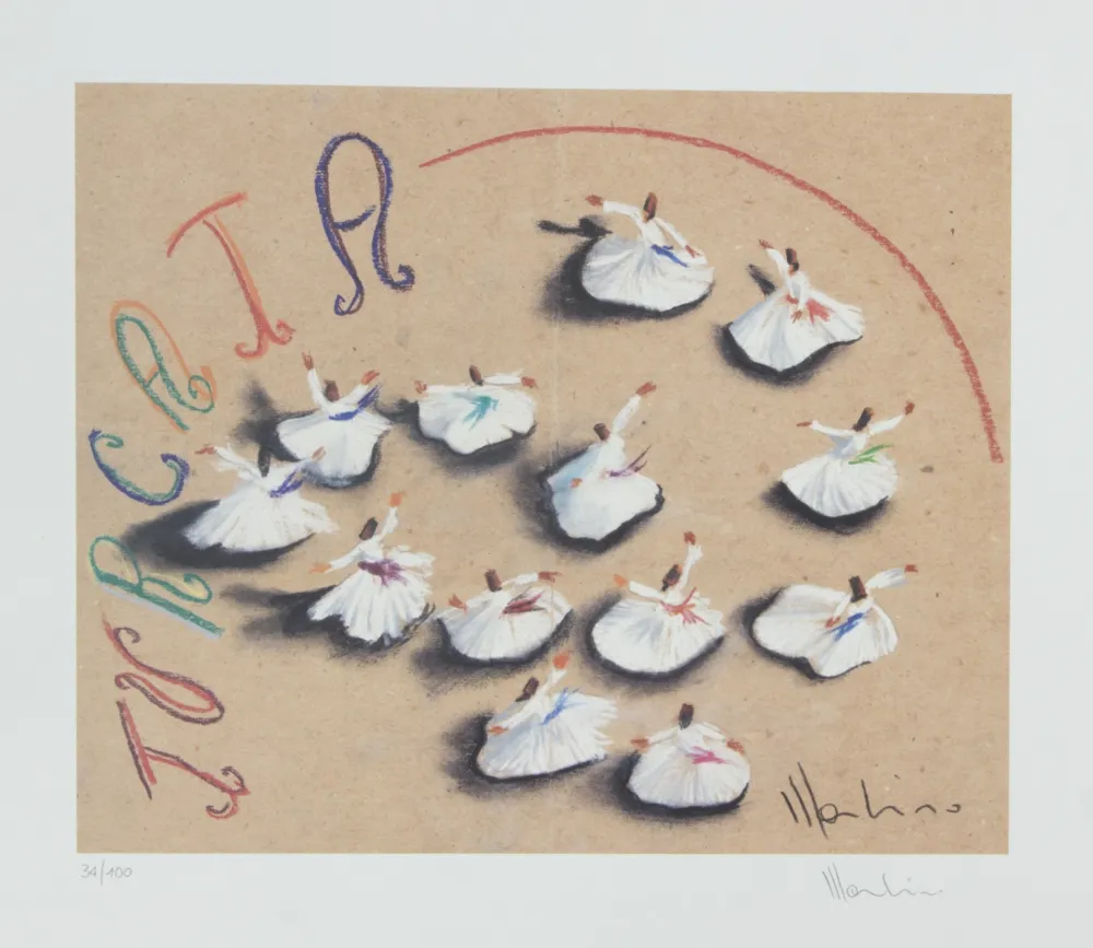 石版画 Mondino - SENZA TITOLO