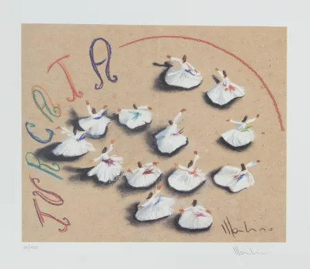 石版画 Mondino - SENZA TITOLO