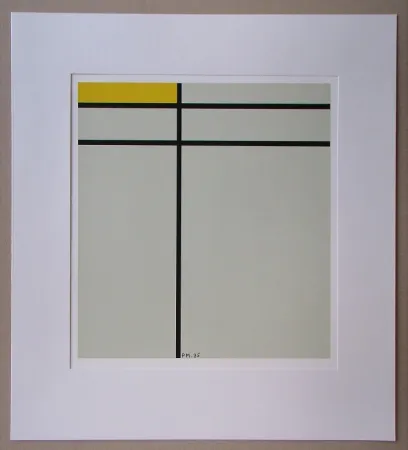 丝网印刷 Mondrian - Compositie met geel - 1935