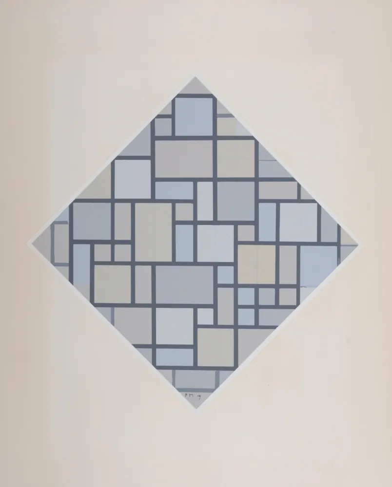 丝网印刷 Mondrian - Composition avec plans de couleurs claires, 1919 (1957)