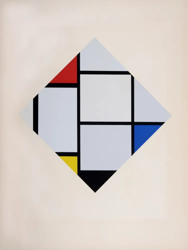 丝网印刷 Mondrian - Composition dans le carreau avec Rouge Jaune et Bleu, 1926 (1957)