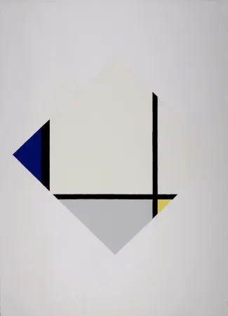 丝网印刷 Mondrian - Composition with Blue and Yellow (Composition 1), c. 1960