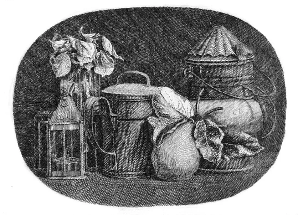 蚀刻版画 Mongatti - Natura morta