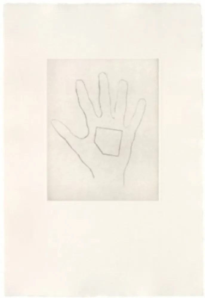 干刻版画 Monk - My Left Hand Holding a Square 4