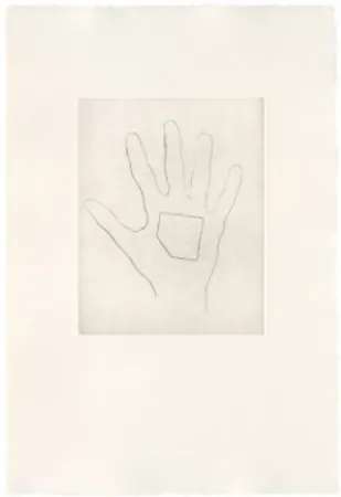 干刻版画 Monk - My Left Hand Holding a Square 4