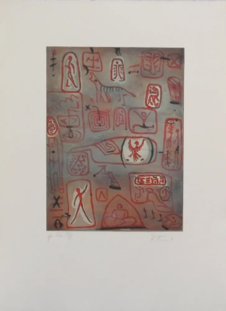 蚀刻飞尘法 Monk - Wandmalerei (Cave Painting)