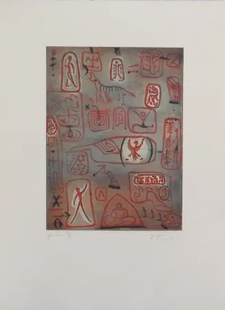 蚀刻飞尘法 Monk - Wandmalerei (Cave Painting)