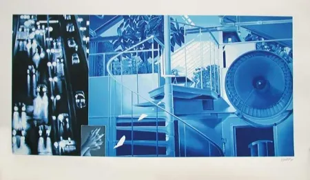 石版画 Monory - Nuit