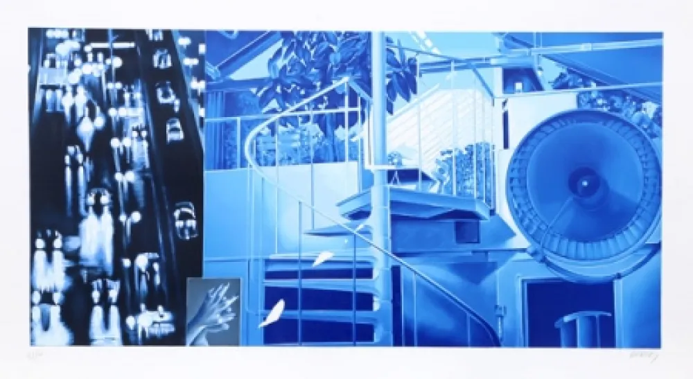 石版画 Monory - Nuit No. 5