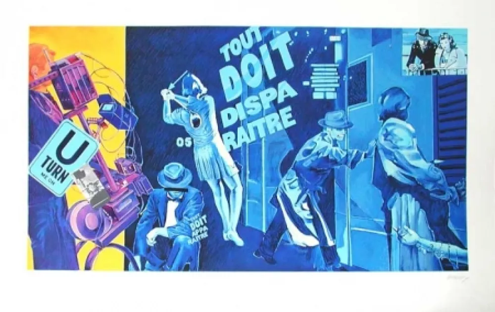 石版画 Monory - Tout doit disparaitre