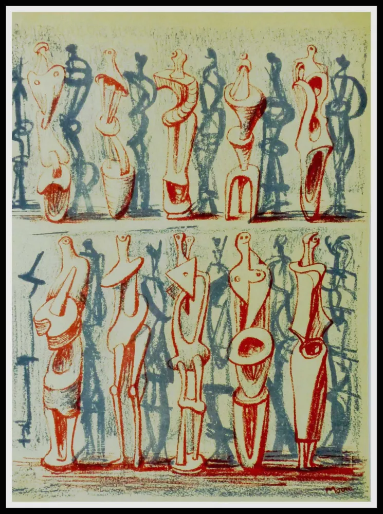 石版画 Moore - FIGURES & SHADOWS