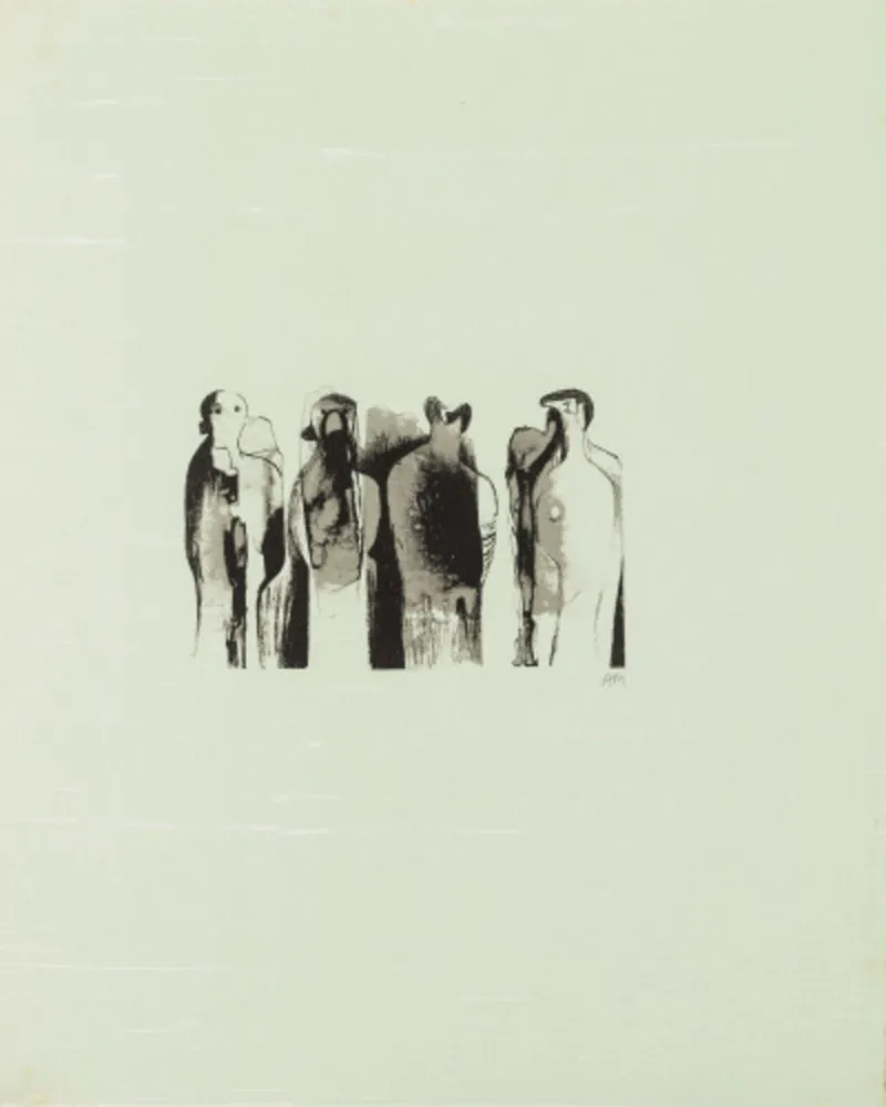 石版画 Moore - La Poesie: Four Standing Figures (C. 323)