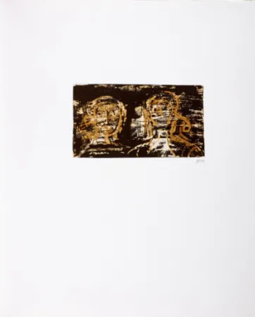 石版画 Moore - La Poesie: Two Heads (C. 318)
