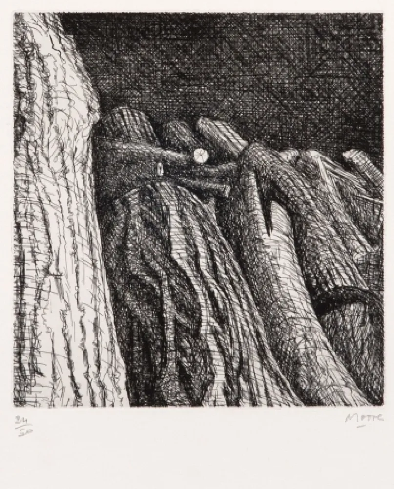 版画 Moore - Log Pile II