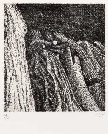 版画 Moore - Log Pile II