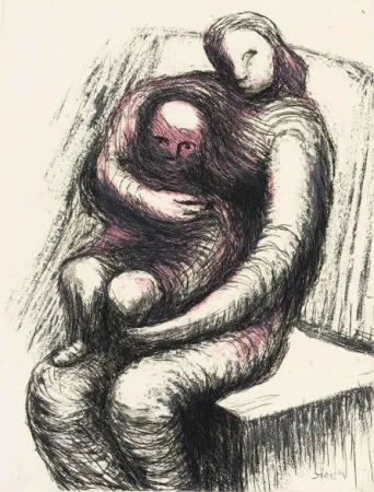 蚀刻飞尘法 Moore - Mother and Child XI