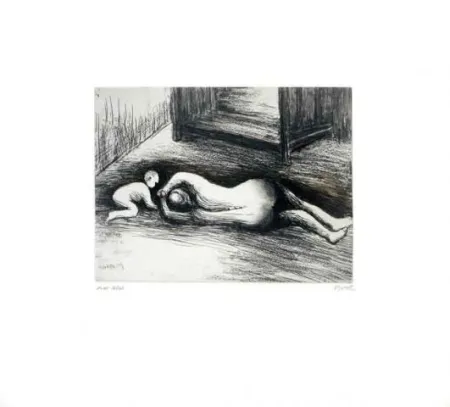 蚀刻飞尘法 Moore - Mother and child XV