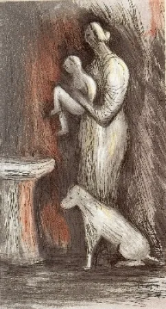 蚀刻飞尘法 Moore - Mother and Child XXIII
