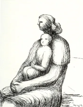版画 Moore - Mother and Child XXVII