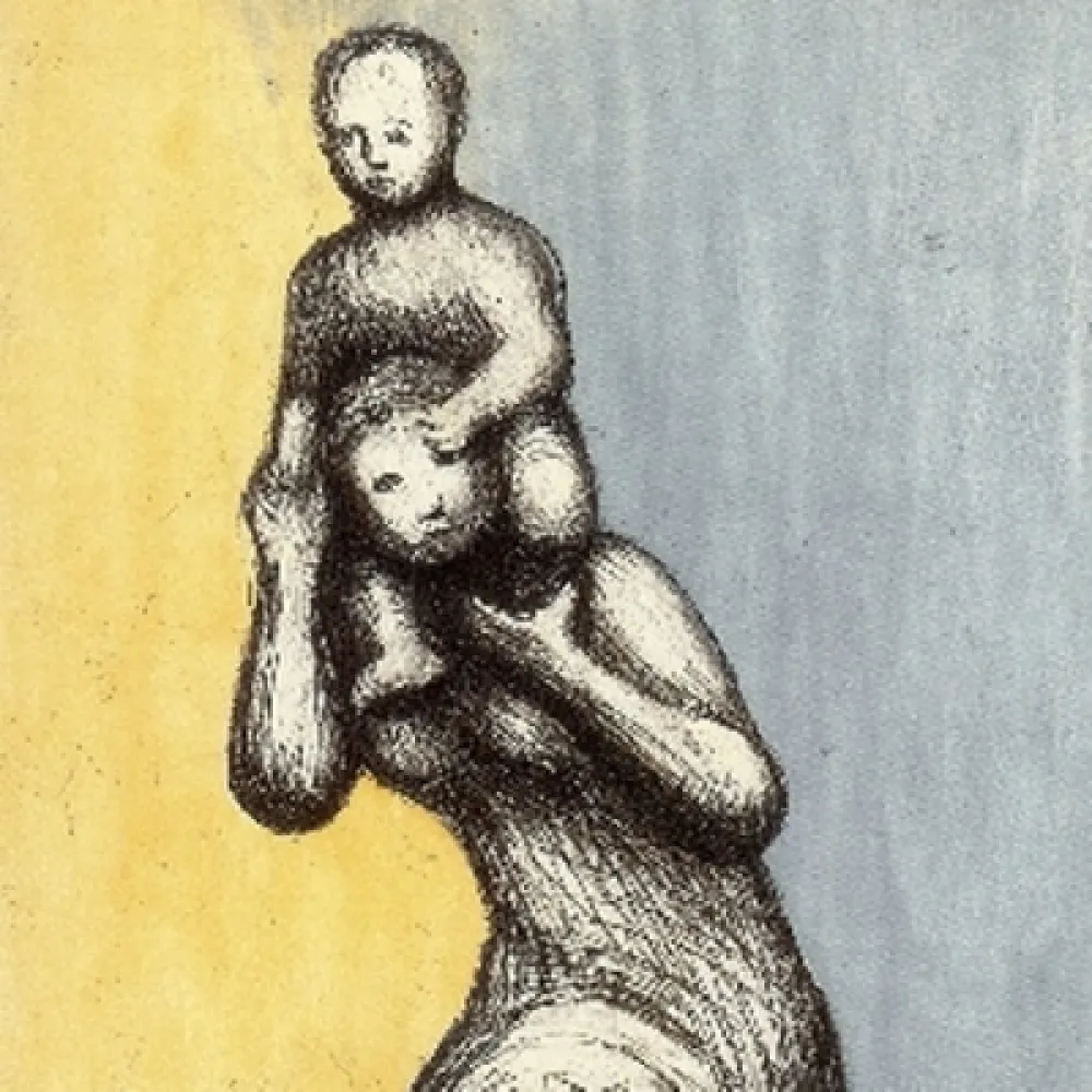 蚀刻飞尘法 Moore - Mother & Child VIII