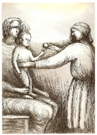 蚀刻飞尘法 Moore - Mother & Child XXI