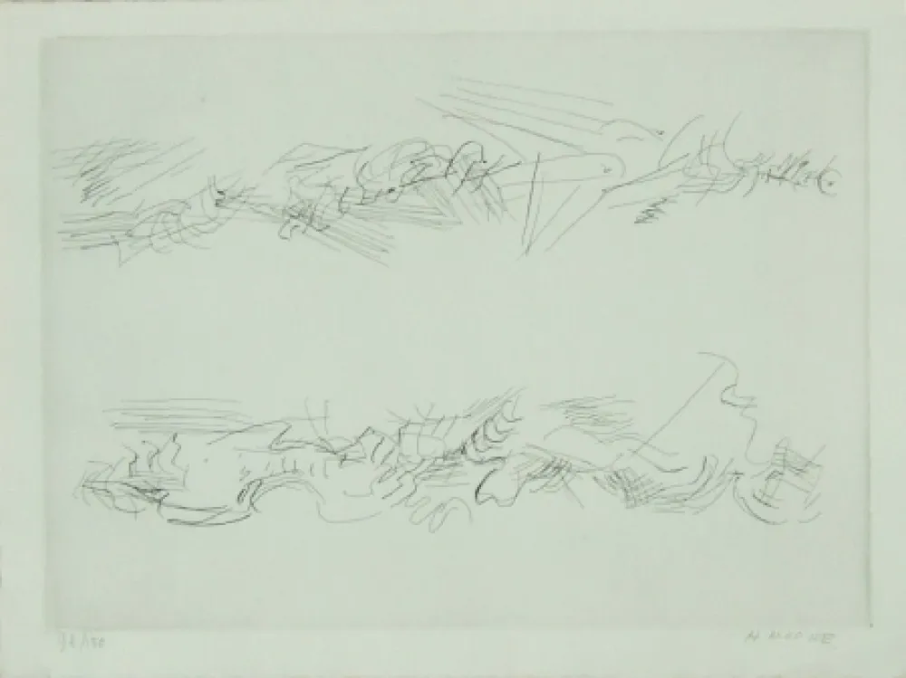 版画 Moore - Projects for Hill Sculpture