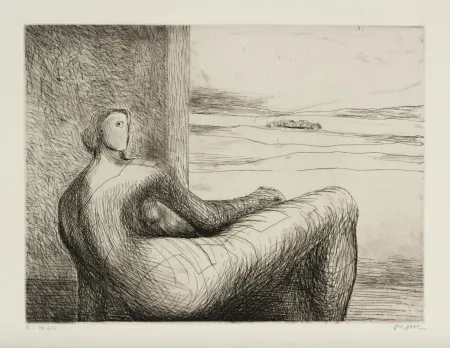 蚀刻飞尘法 Moore - Reclining Figure