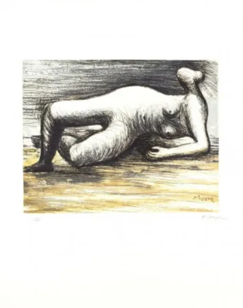 蚀刻飞尘法 Moore - Reclining nude (C. 670)