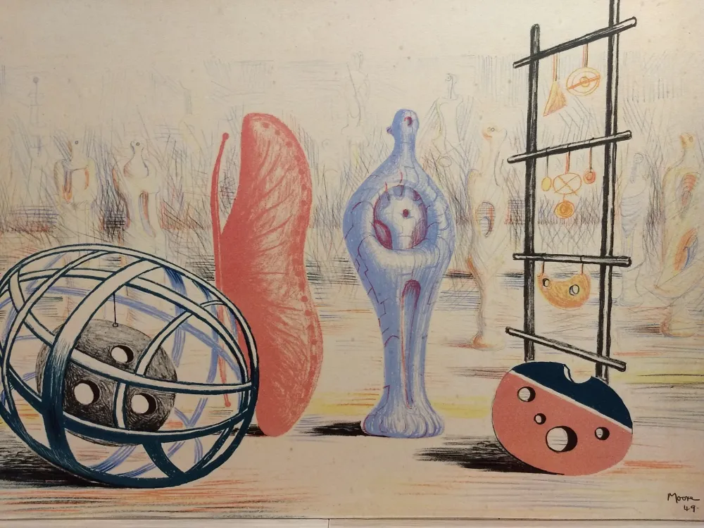 石版画 Moore - School for arts