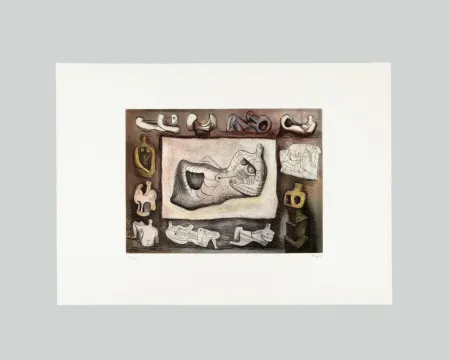 版画 Moore - Sculptural ideas (tav. 5)