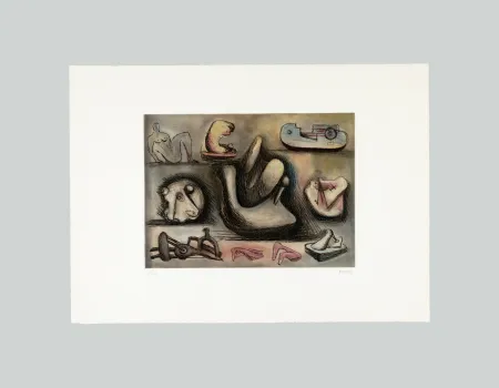 版画 Moore - Sculptural ideas (tav. 6)