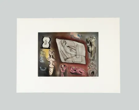 版画 Moore - Sculptural ideas (tav. 7)