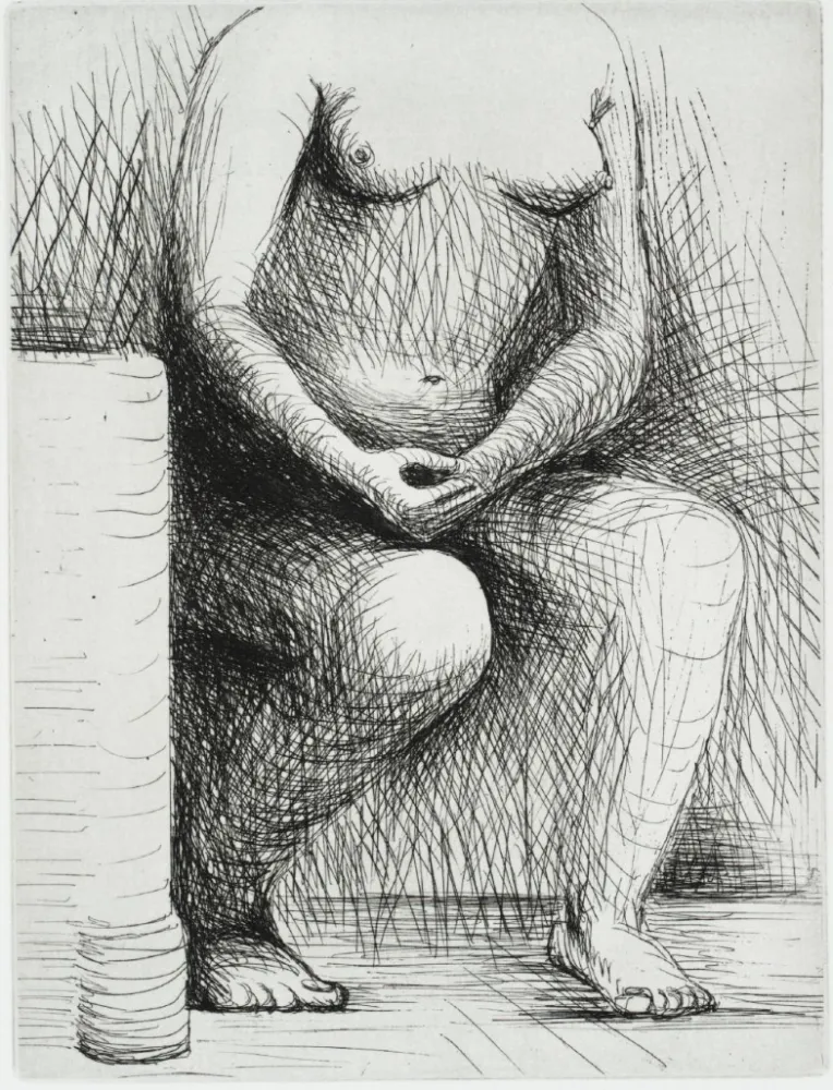 版画 Moore - Seated Figure
