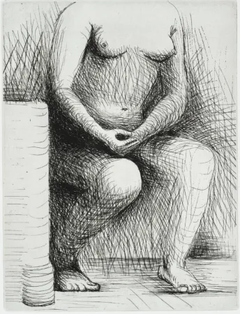 版画 Moore - Seated Figure
