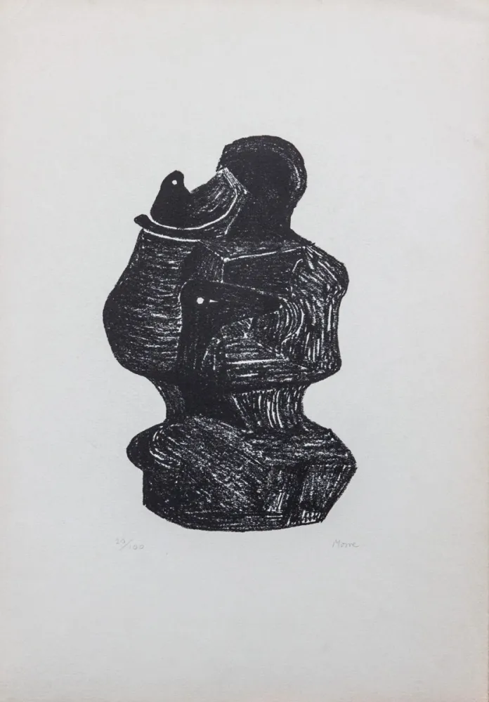 石版画 Moore - SENZA TITOLO