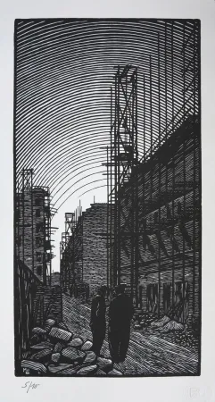 木刻 Moreau - Ateliers de Montreuil - Montreuil City / Plant - France 1912