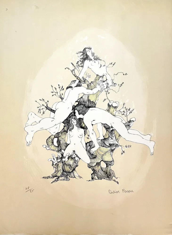 石版画 Moreau - L'Amour