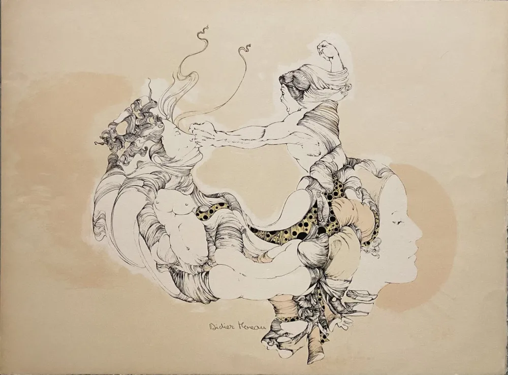 石版画 Moreau - L'Amour