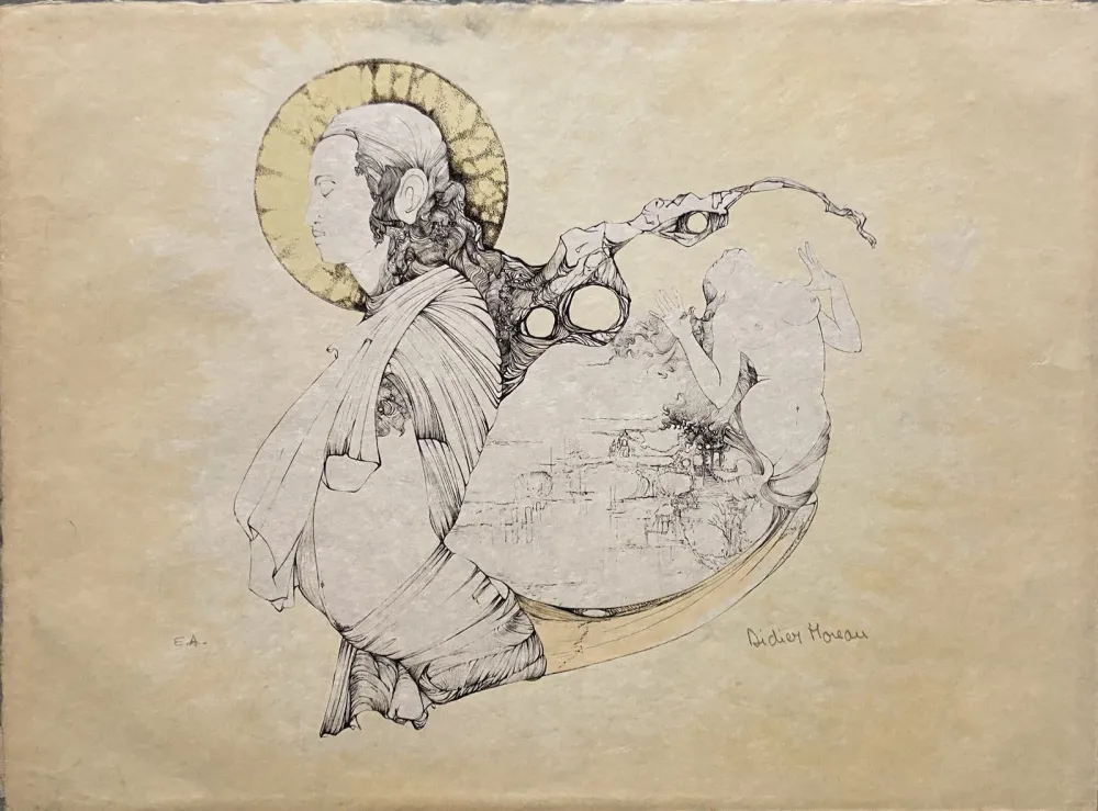 石版画 Moreau - L'Amour