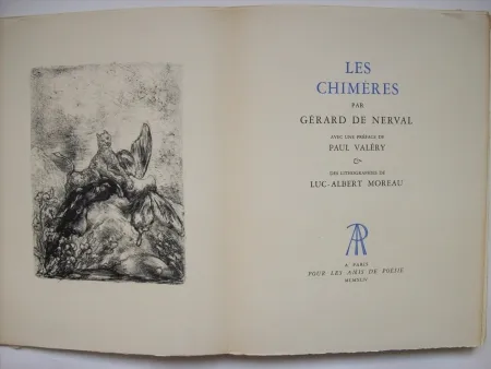 插图书 Moreau - Les Chimères, par Gérard de Nerval. Avec une préface de Paul Valéry & des lithographies de Luc-Albert Moreau