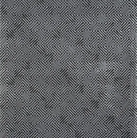 丝网印刷 Morellet - 2 trames de chevrons-négatif